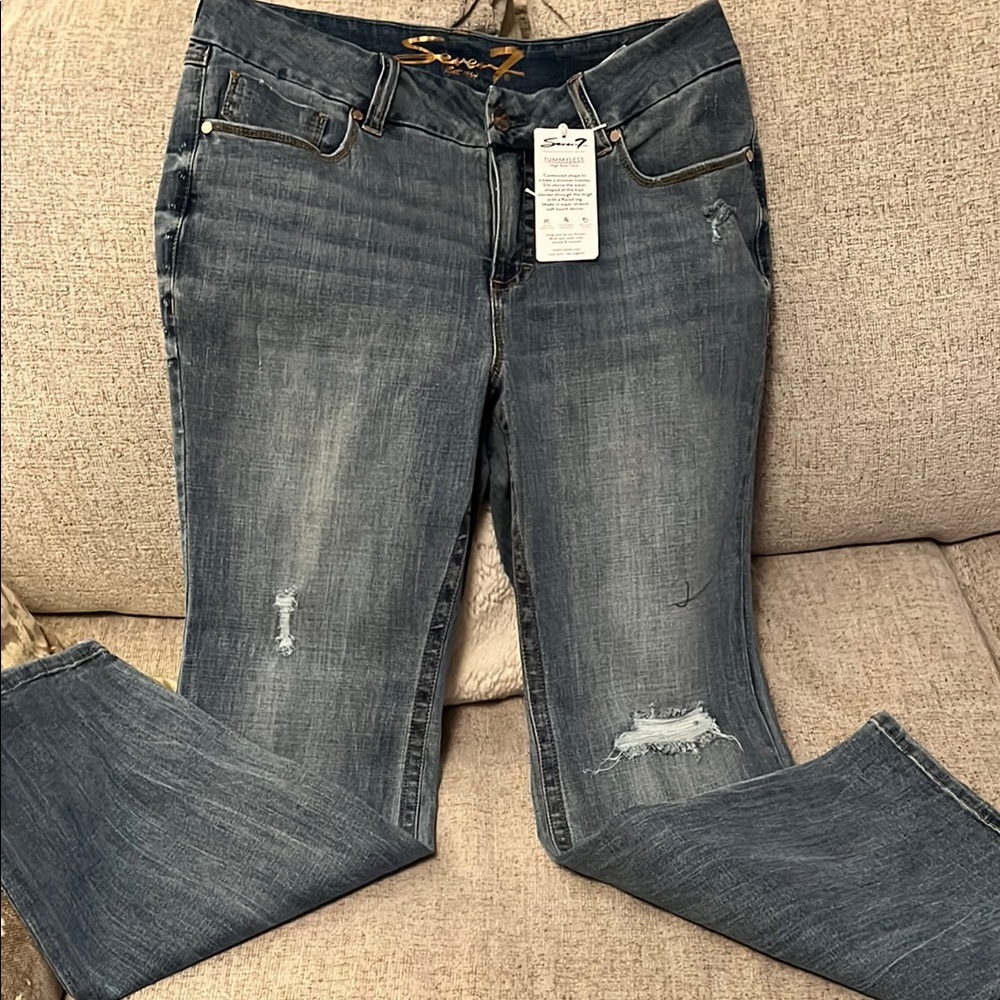 NWT NEW Seven7 brand jeans, high rise flare, size 14